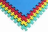 16 sq Ft Interlocking EVA Soft Foam Play Mats - Multicoloured